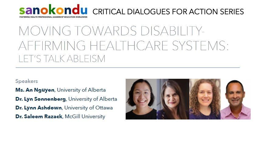 'Moving Towards Disability-Affirming Healthcare Systems: Let's Talk Ableism' poster